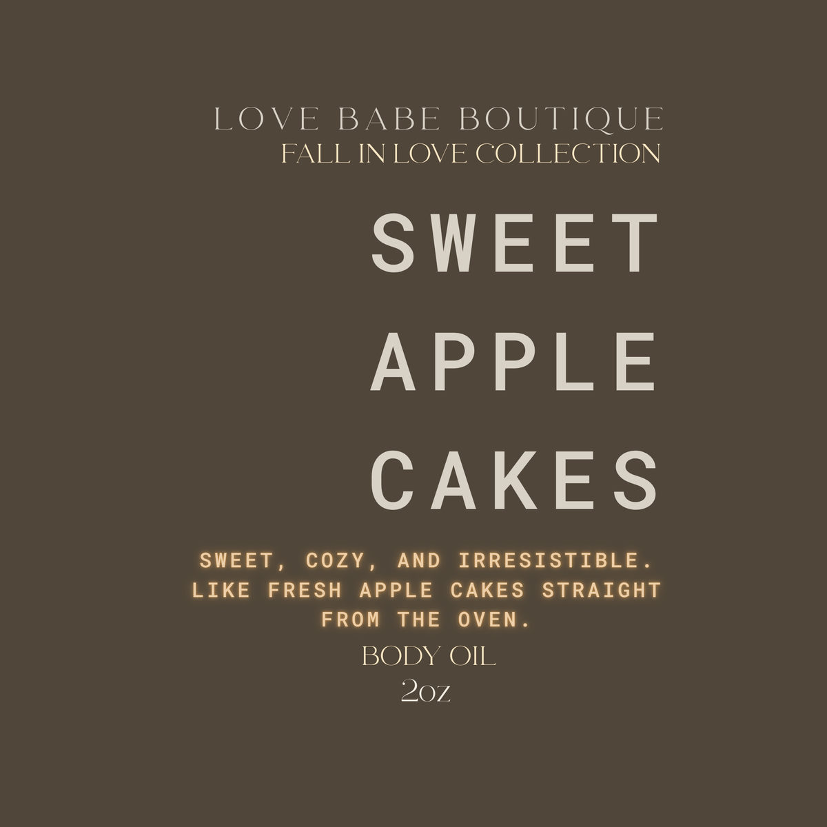 Sweet Apple Cakes Body Oil