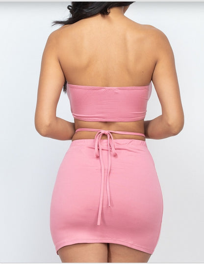 Ari Babe Cross Body Skirt Set