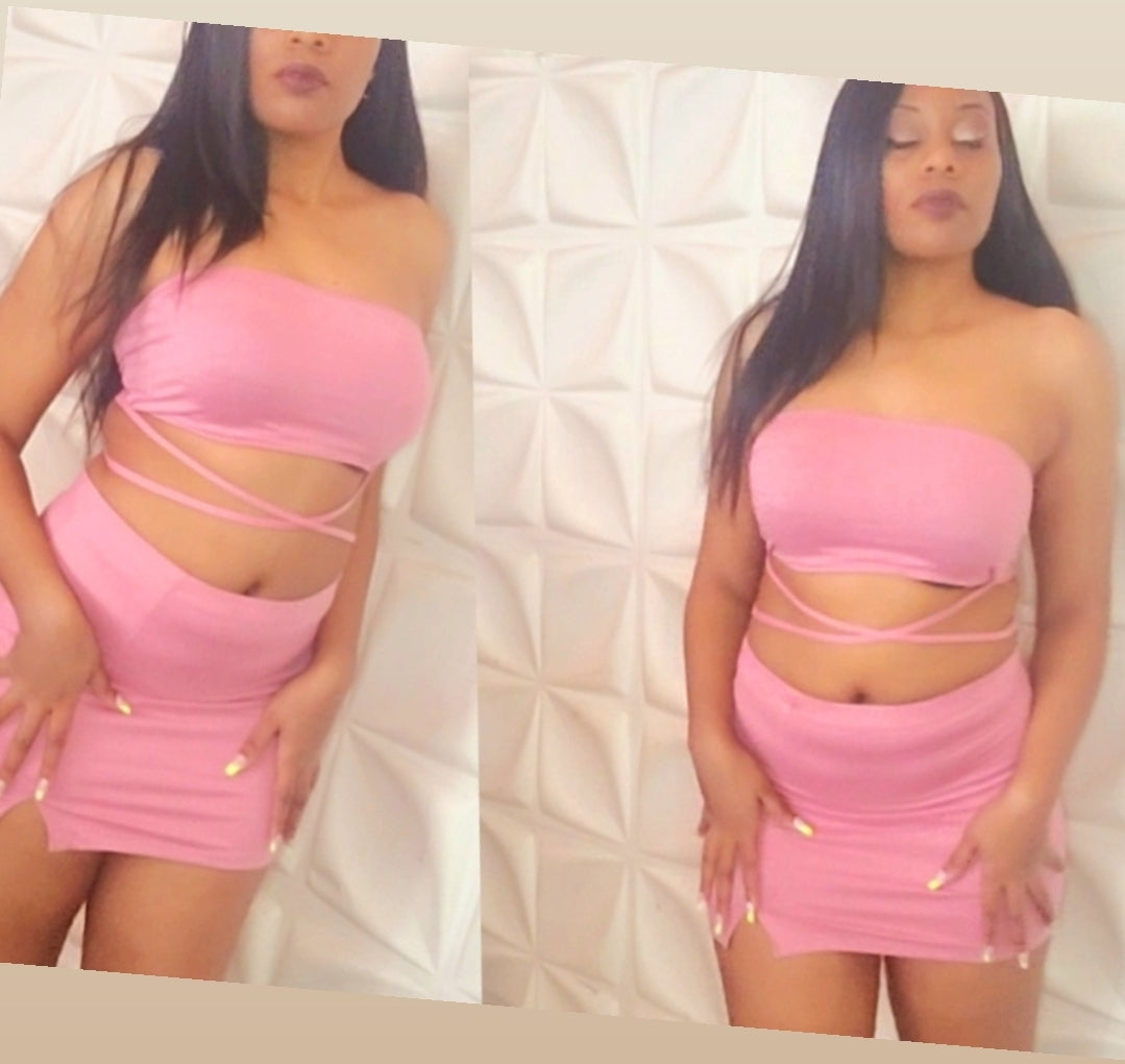 Ari Babe Cross Body Skirt Set